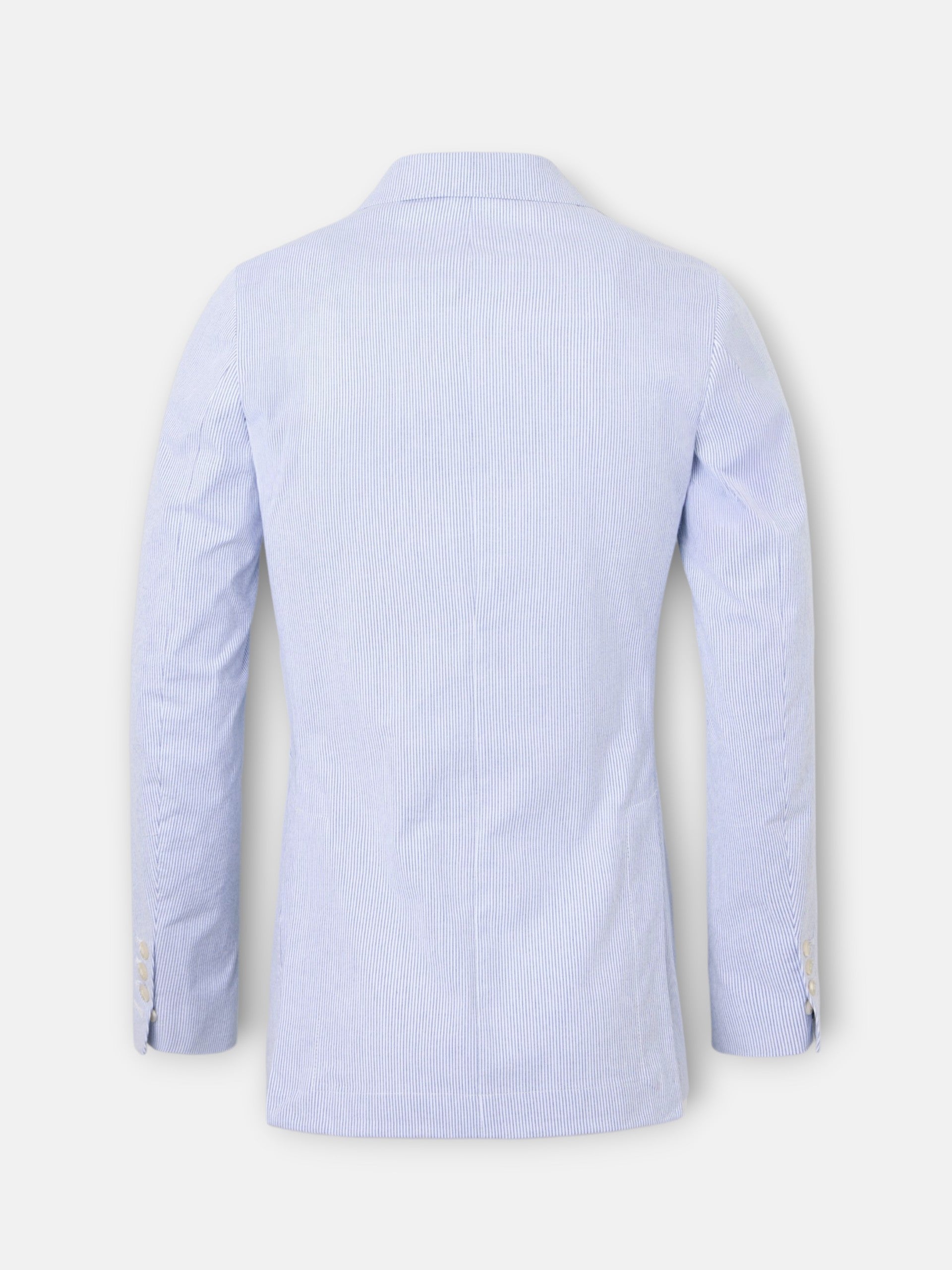 Blazer seersucker riscas azuis