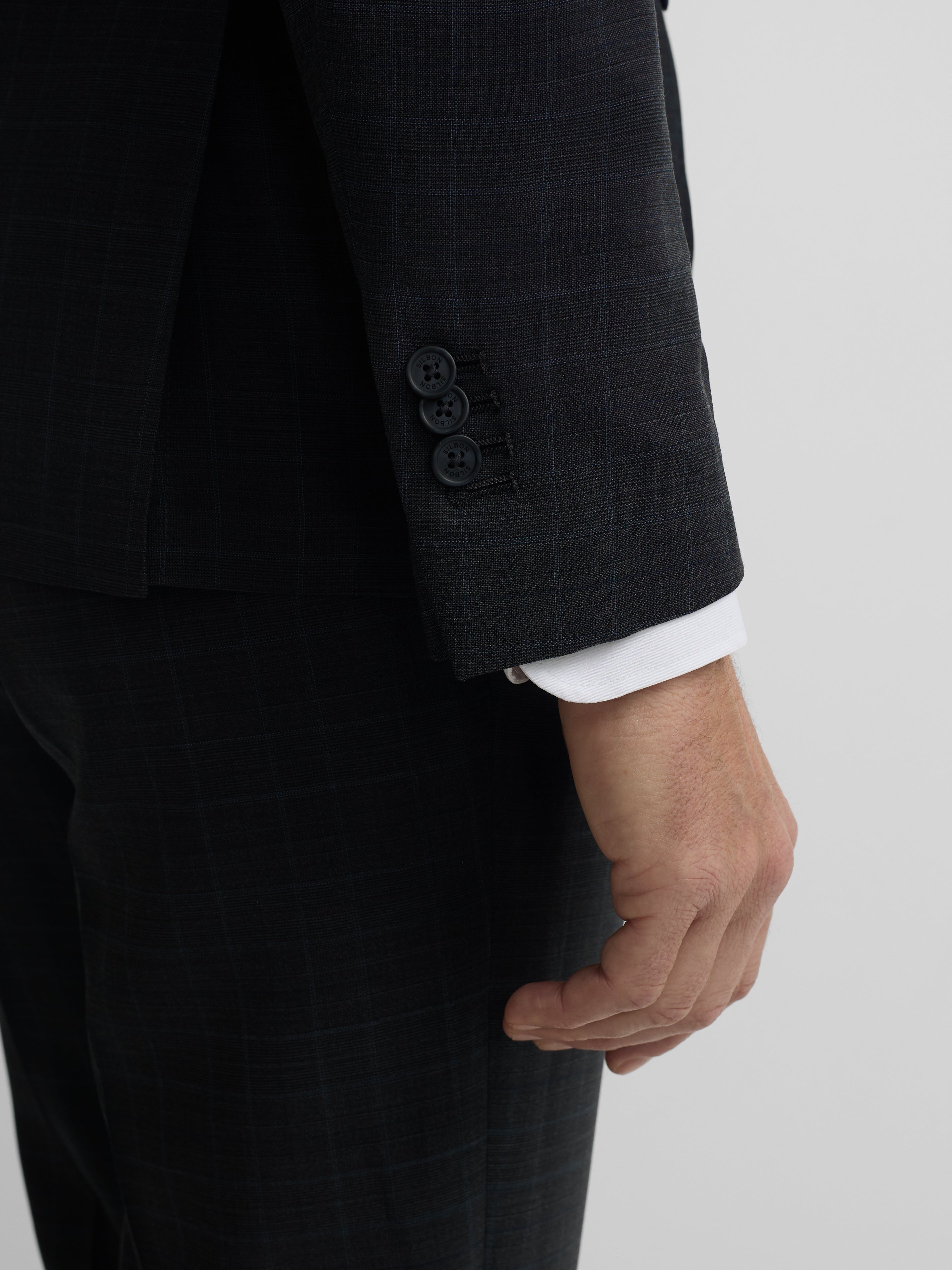 Grey Prince of Wales suit jacket