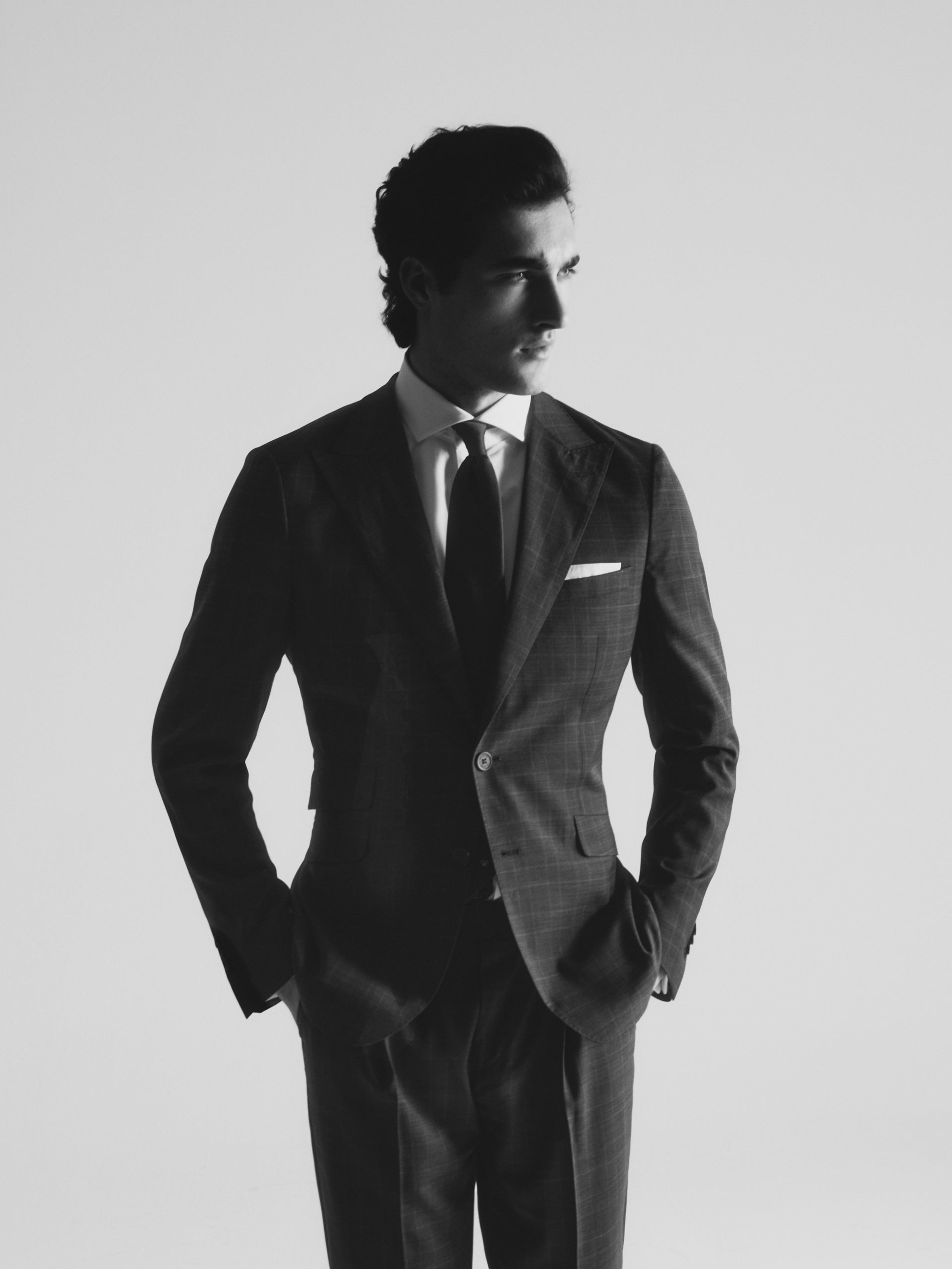 Grey Prince of Wales suit jacket