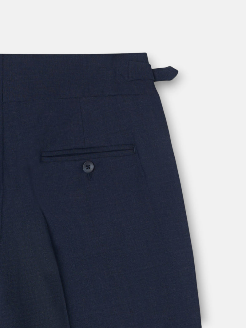 Pantalon vestir pinzas azul medio