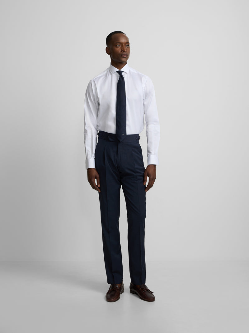 Pantalon vestir pinzas azul medio