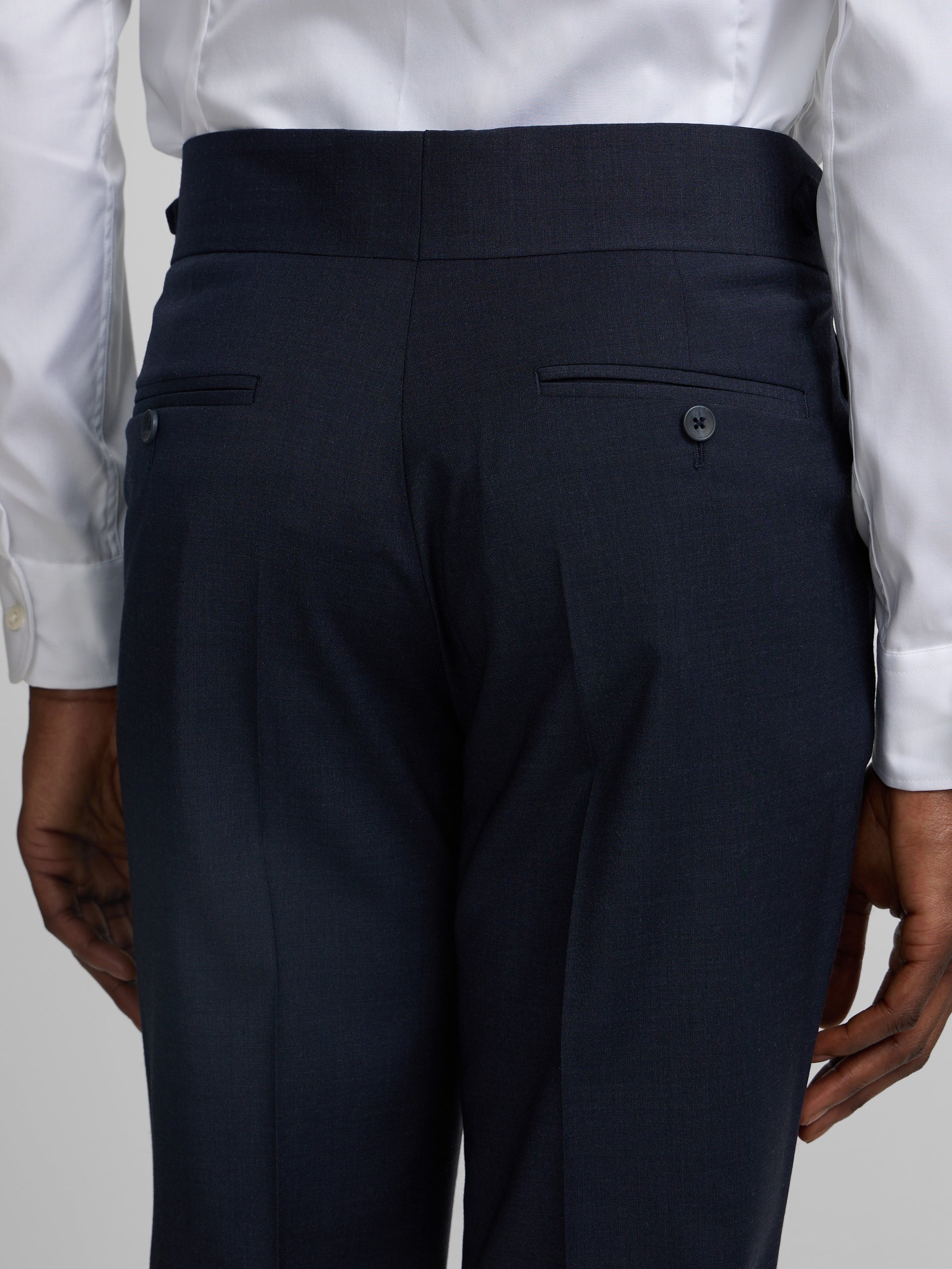 Pantalon habillé à pinces bleu moyen