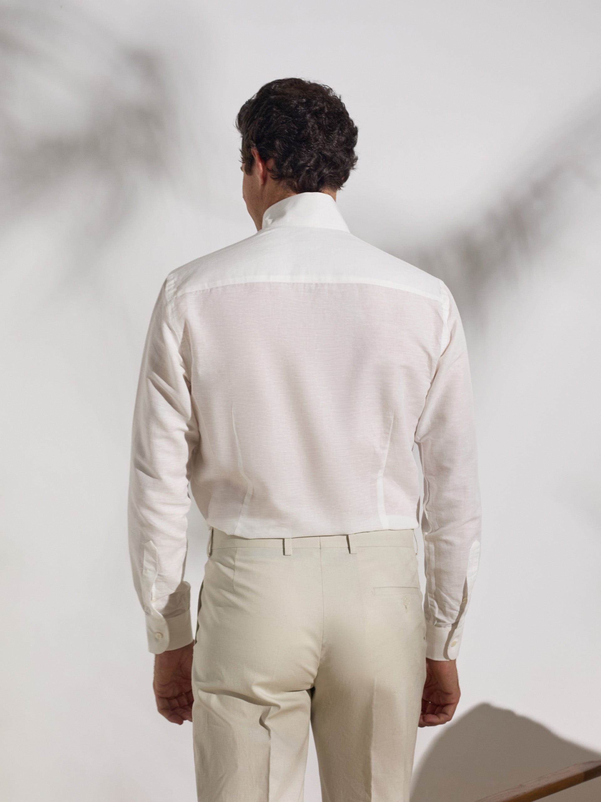 Pantalon traje unique lino piedra