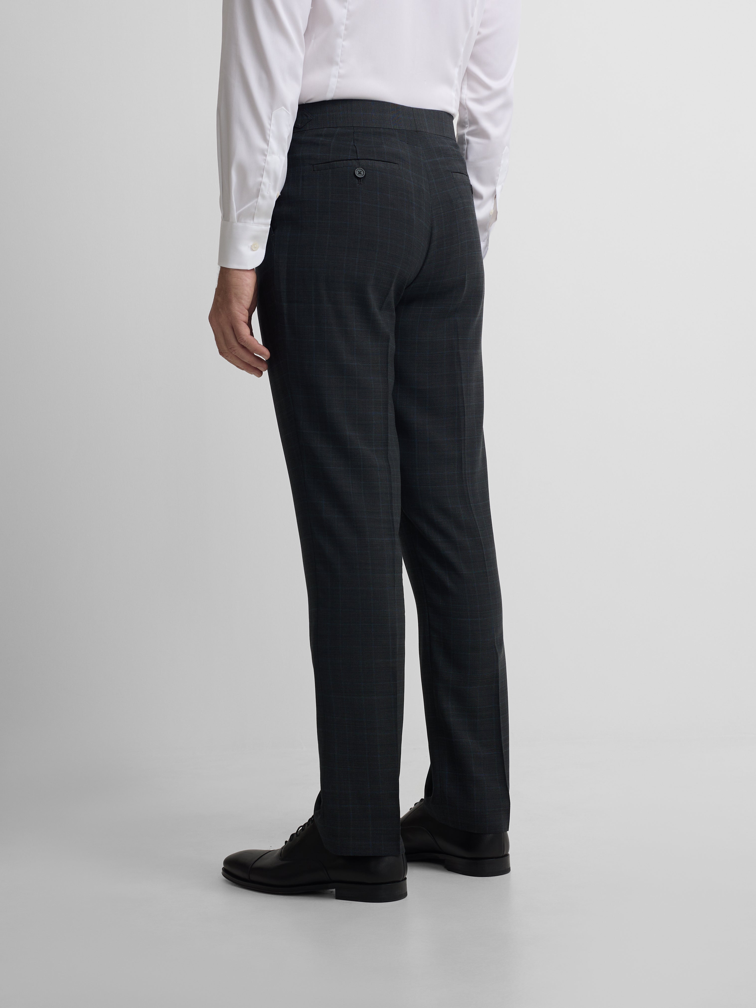 Grey Prince of Wales suit trousers