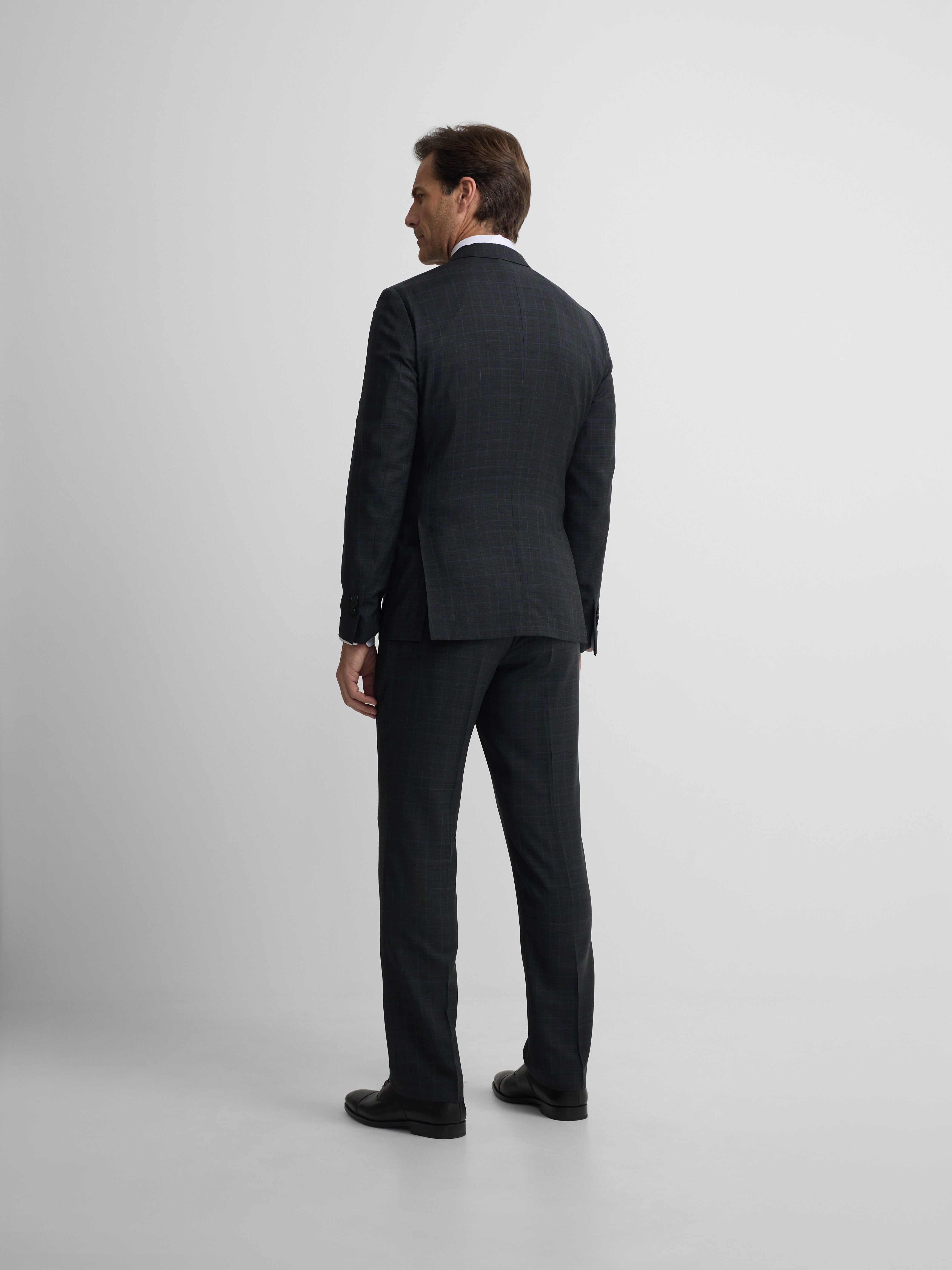 Grey Prince of Wales suit trousers