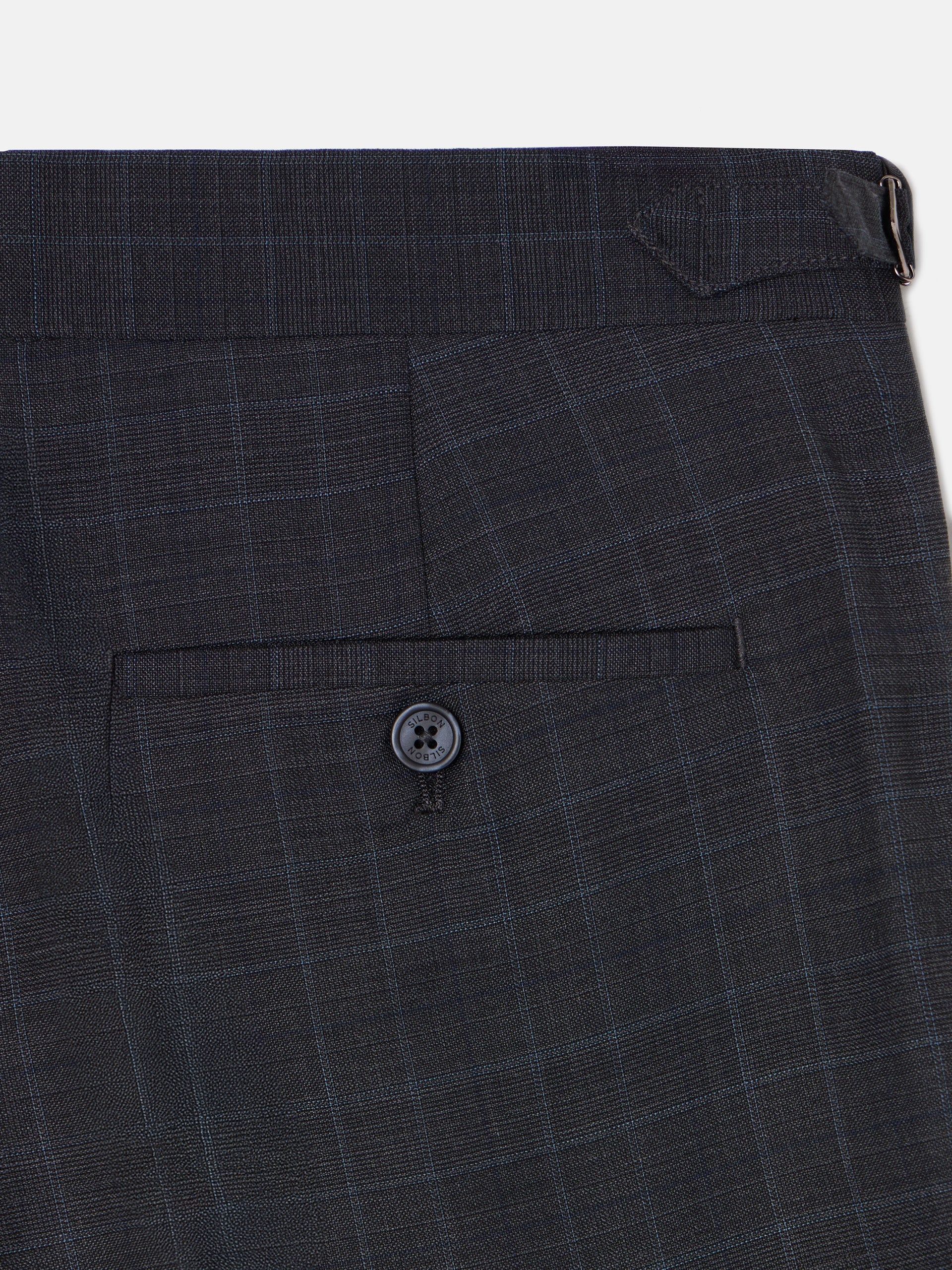 Grey Prince of Wales suit trousers