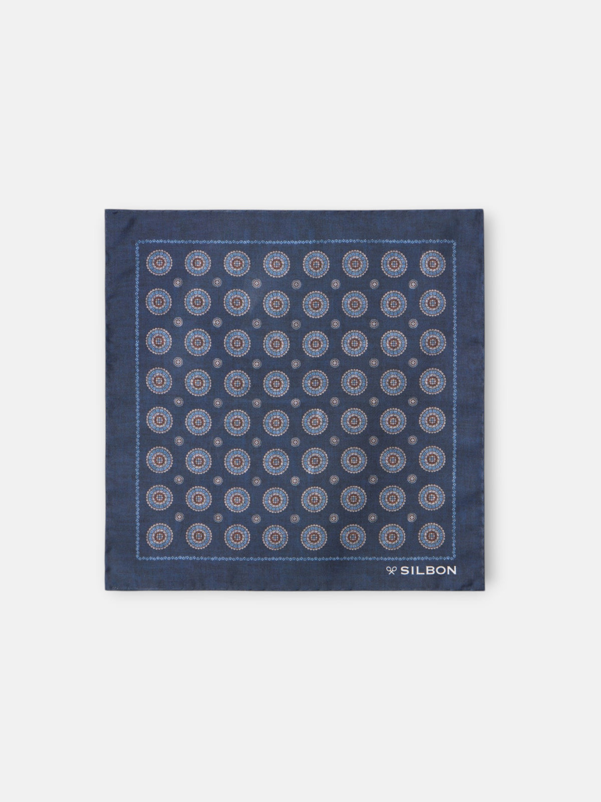 Navy blue circles handkerchief