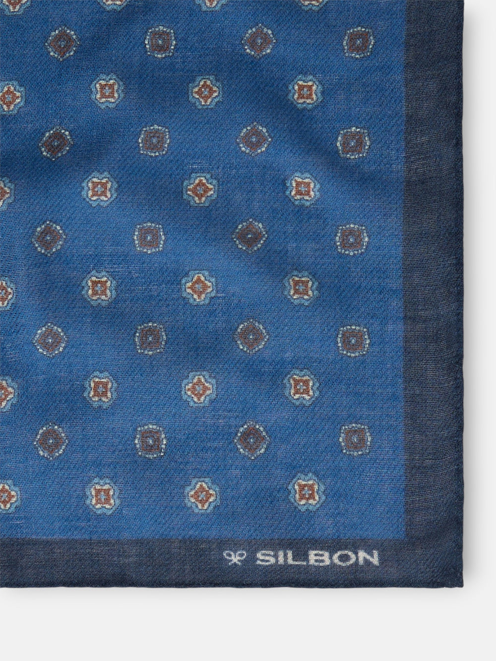 Foulard à motifs géométriques bleu