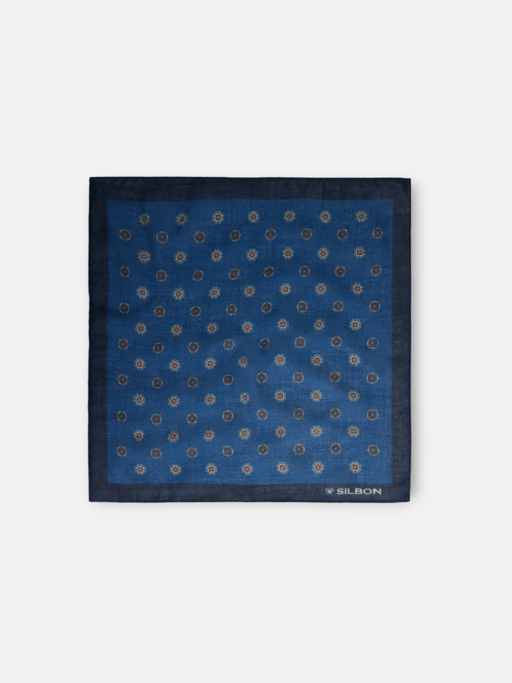 Foulard à motifs géométriques bleu