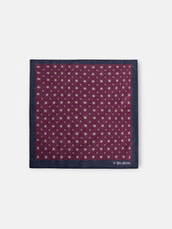 Mouchoir à motifs géométriques bordeaux