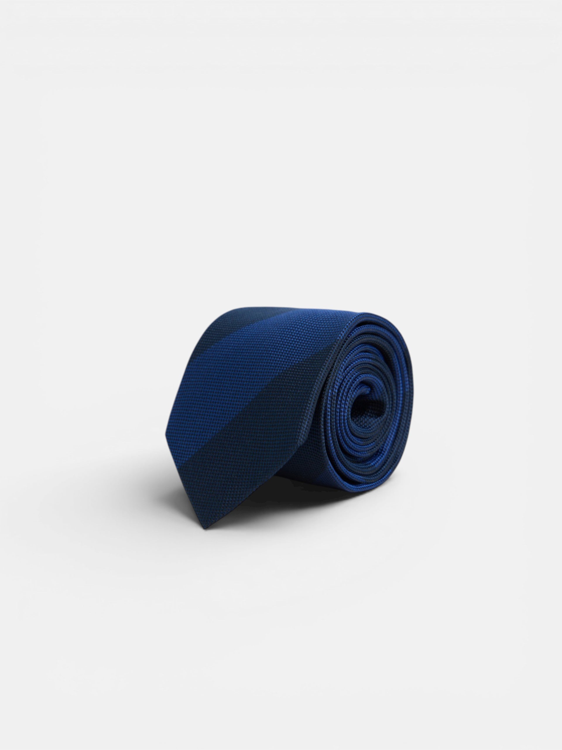 Navy blue regimental striped tie