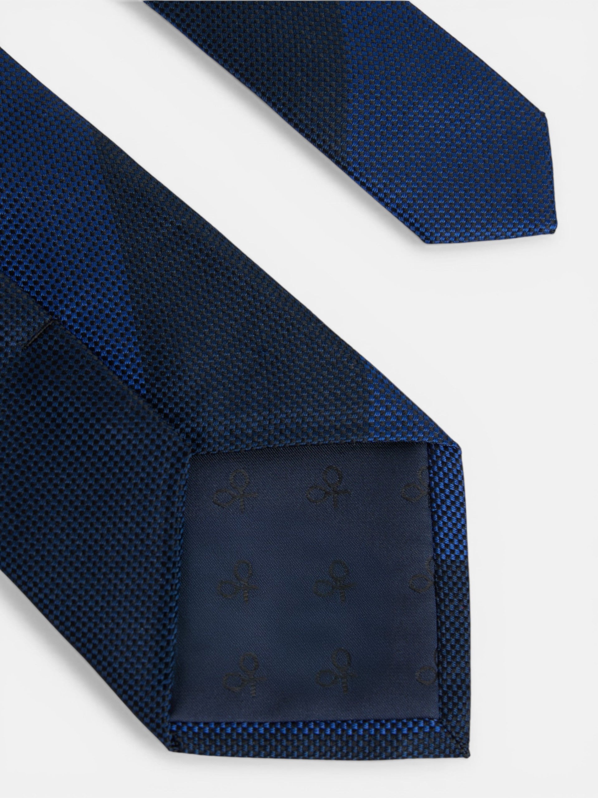 Navy blue regimental striped tie