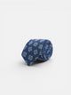 Navy blue jacquard pattern tie