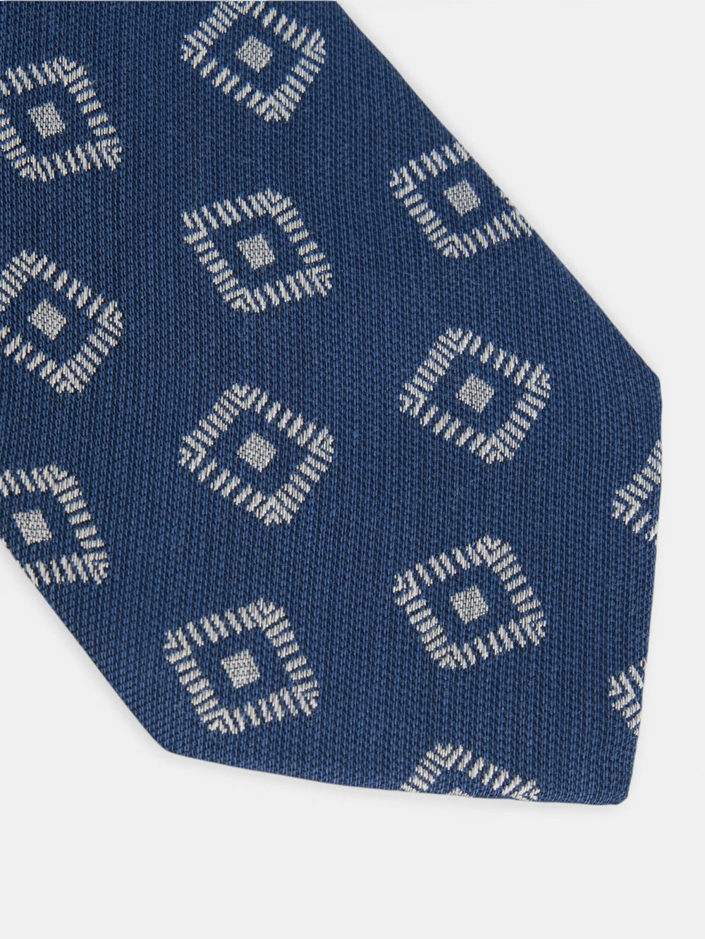 Gravata motivo jacquard azul-marinho