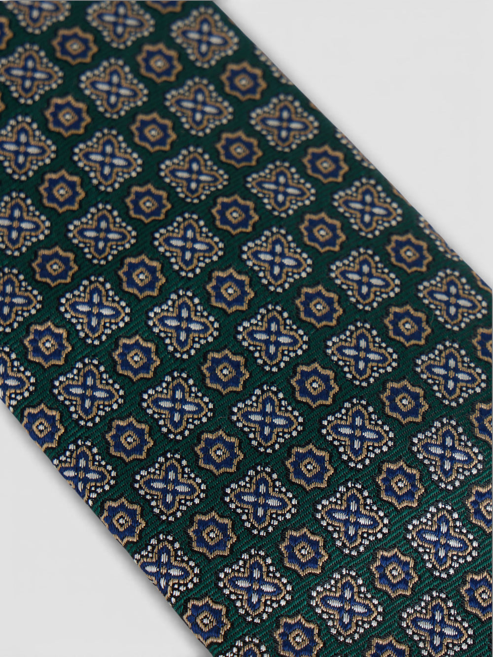 Gravata com padrão floral verde