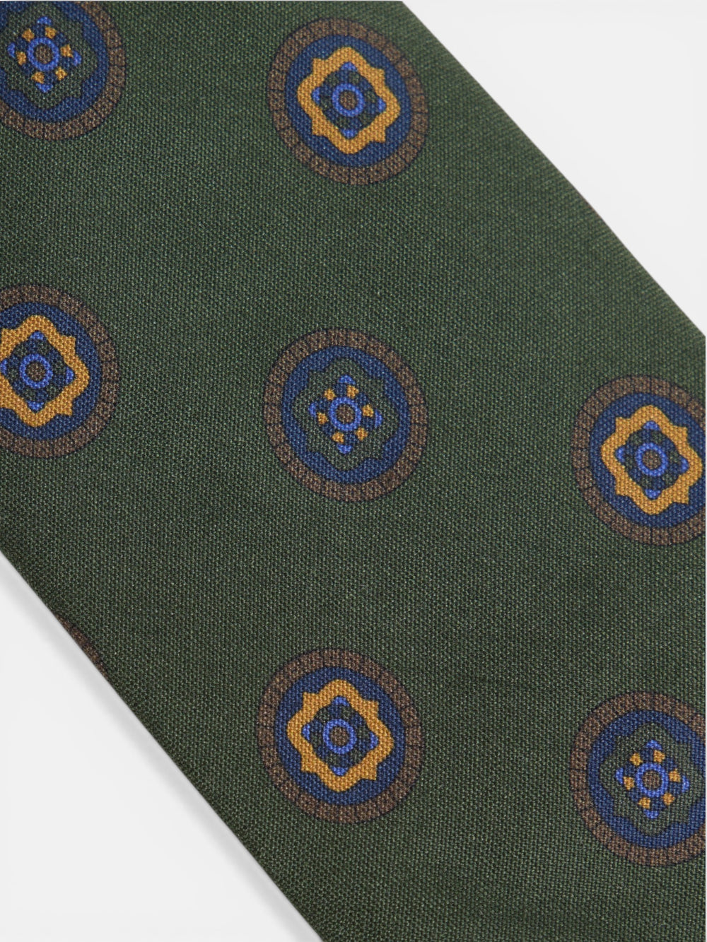 Cravate à cercles géométriques verts