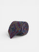 Cravate imprimée paisley bordeaux