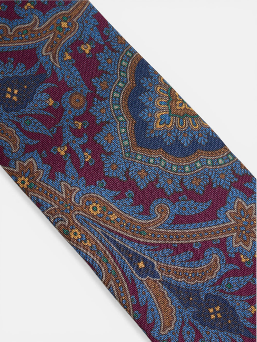 Cravate imprimée paisley bordeaux