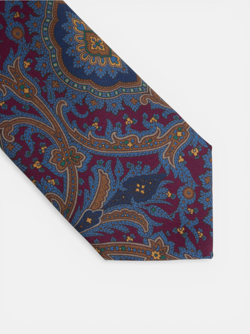 Cravate imprimée paisley bordeaux