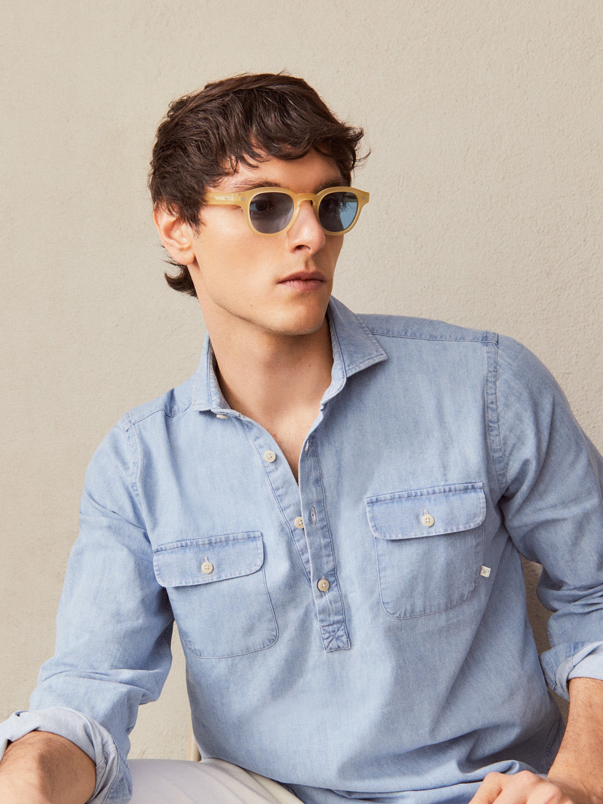 MOxSILBON Unique yellow sunglasses