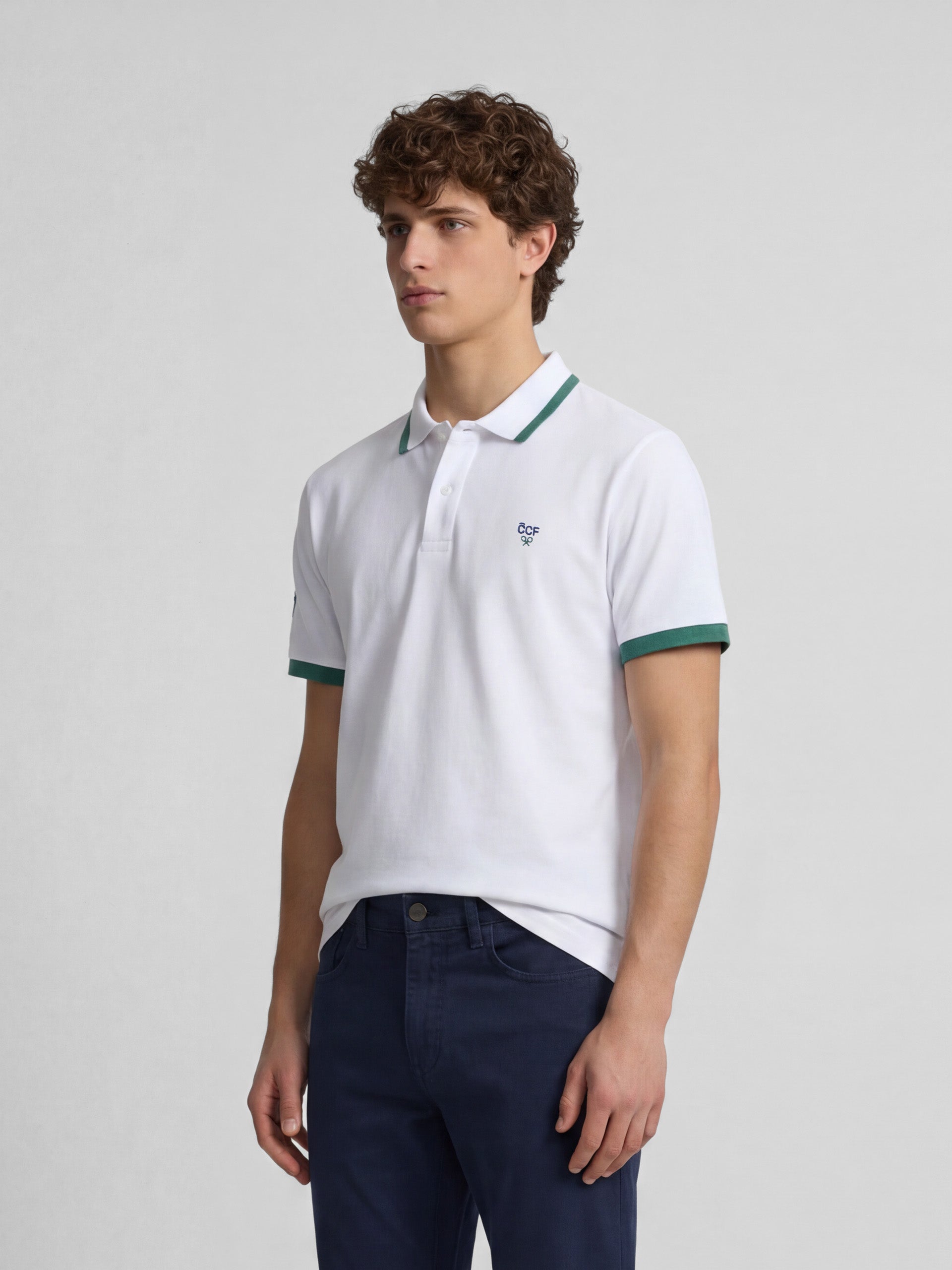 Polo Silbon CCF blanc