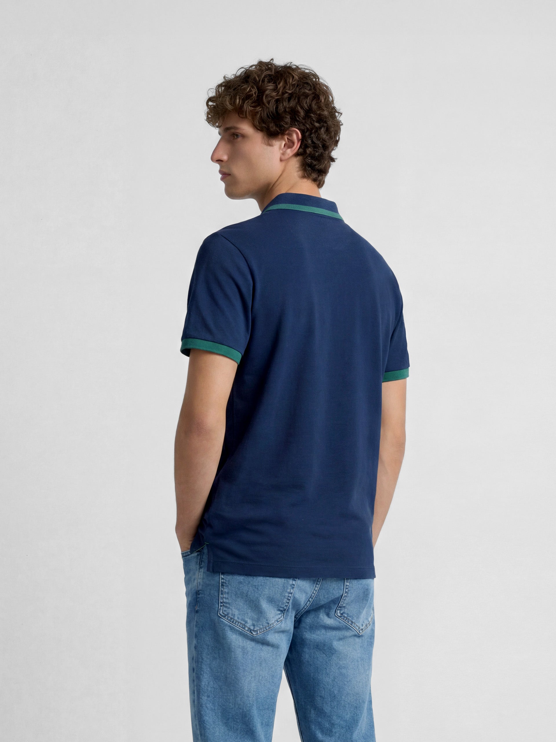 Polo silbon CCF azul marino