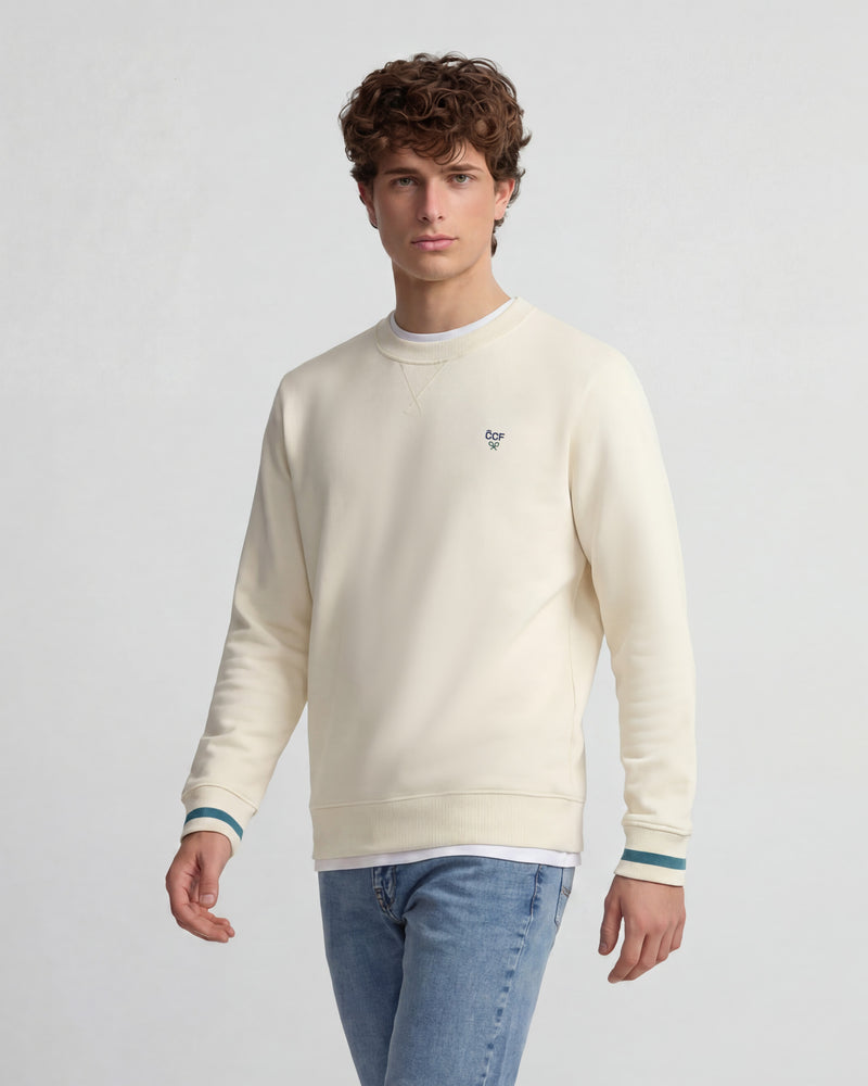 Sweat-shirt Silbon CCF crème