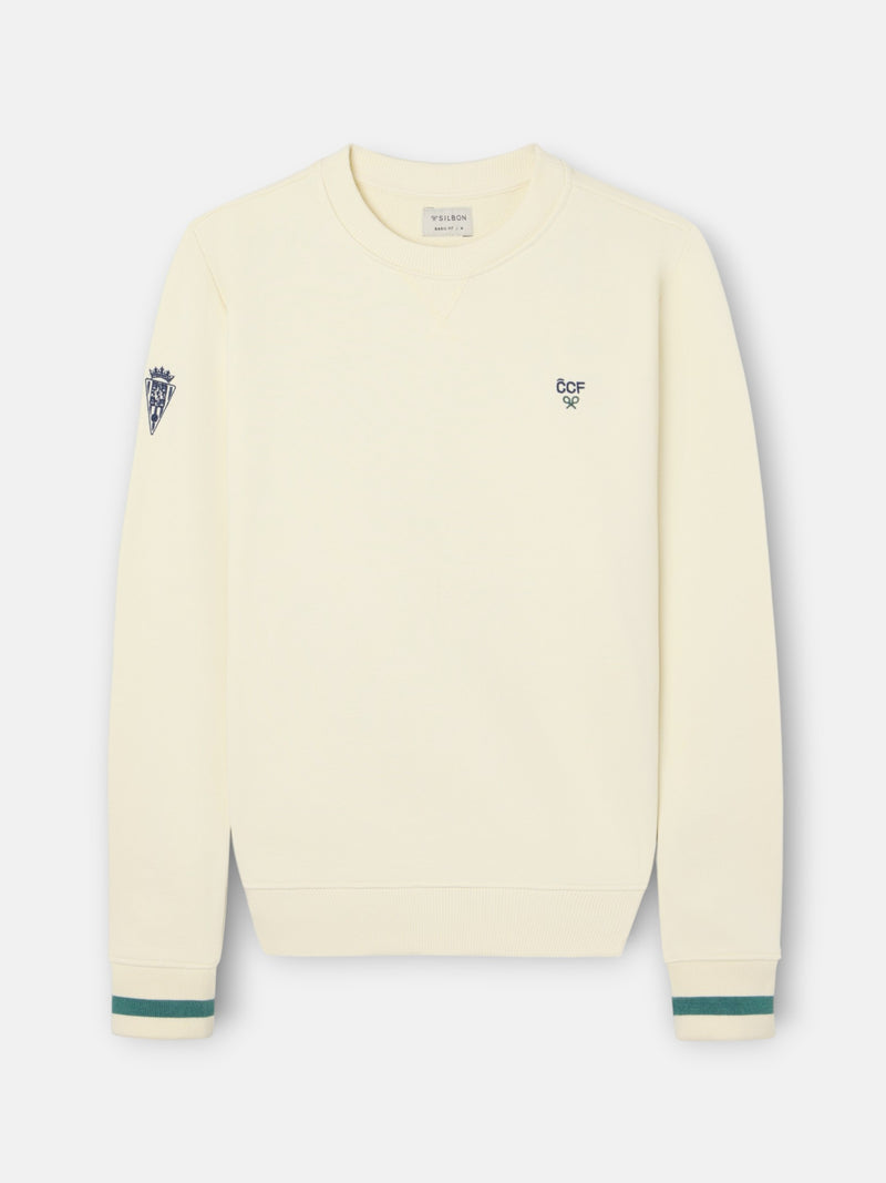 Sweat-shirt Silbon CCF crème