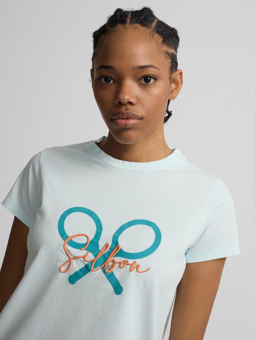 T-shirt mulher clássica raquete verde
