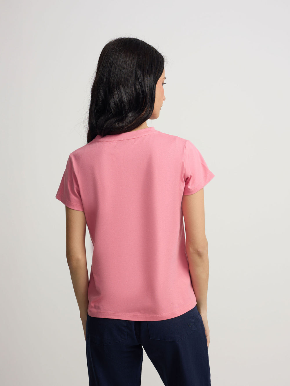 Classic women's t-shirt pink racket