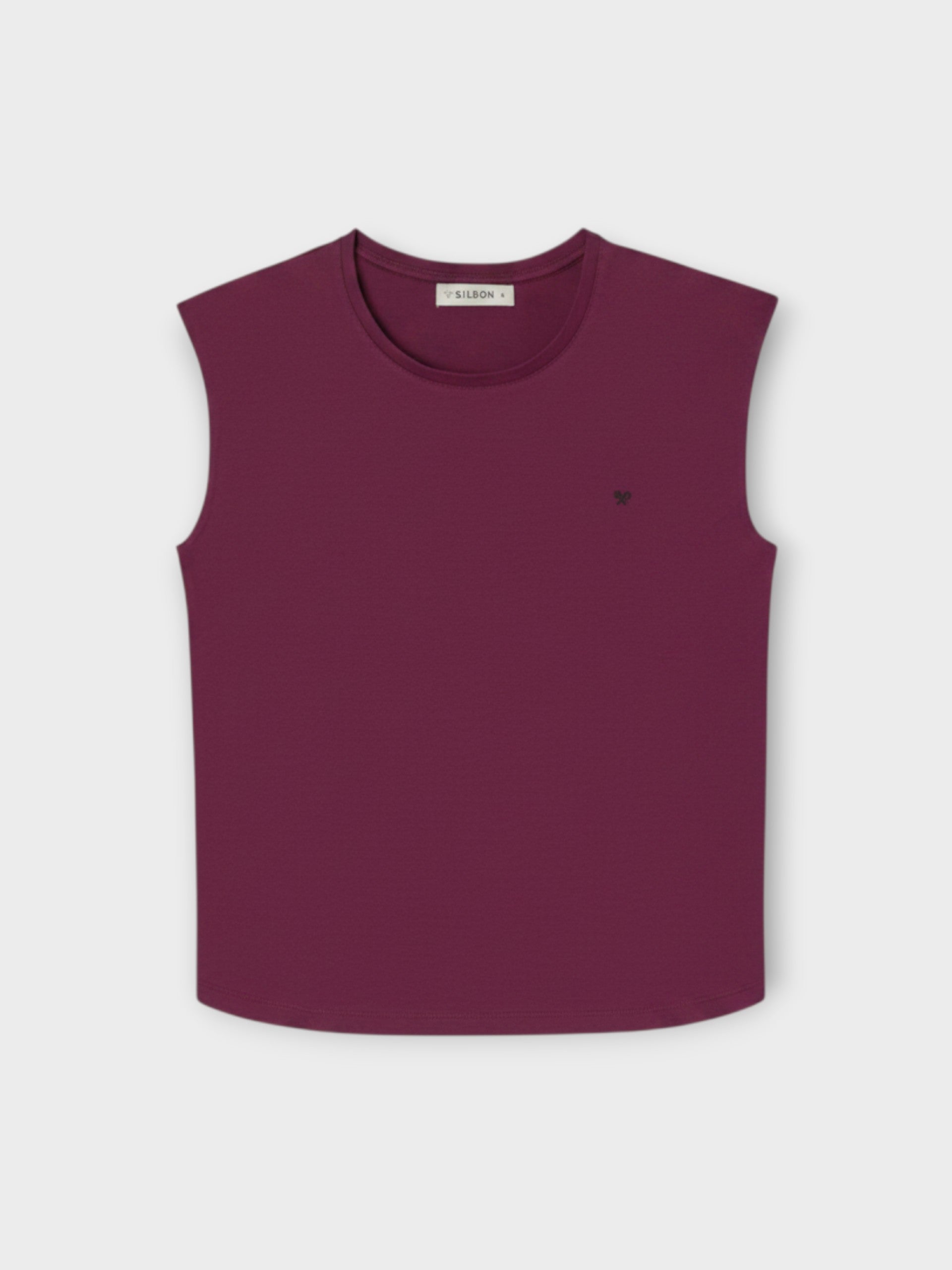 Camiseta woman sun burdeos