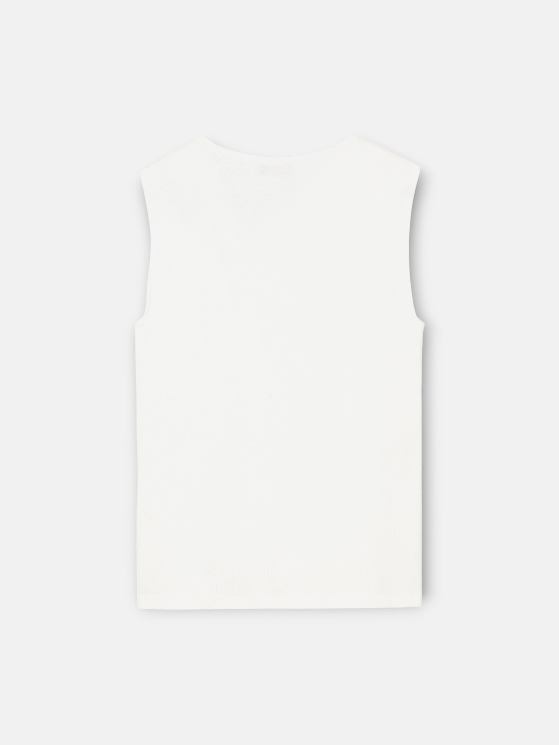 White knotted women's t-shirt