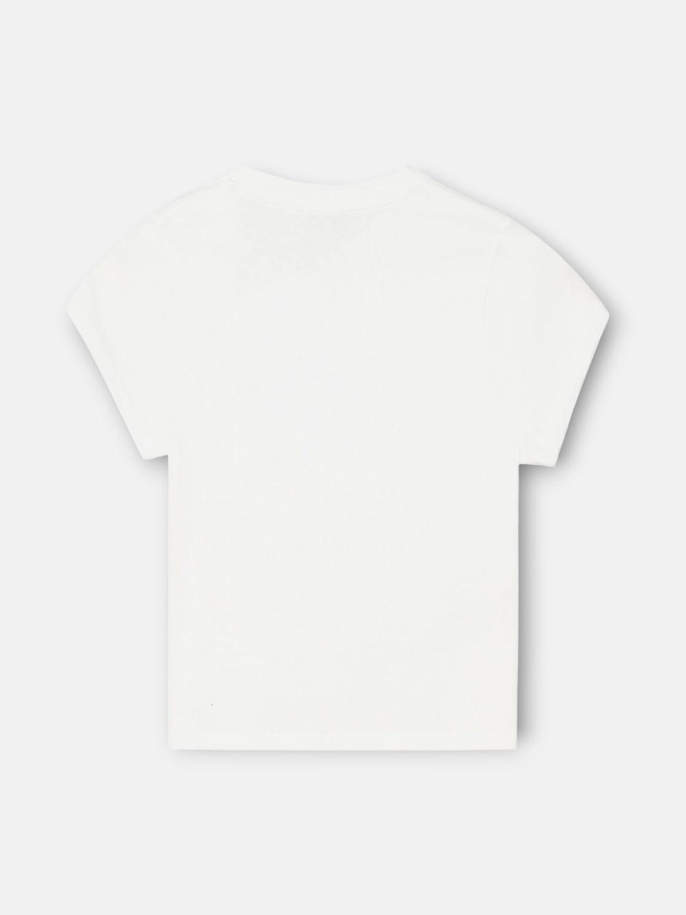 T-shirt femme nœud appliqué blanc