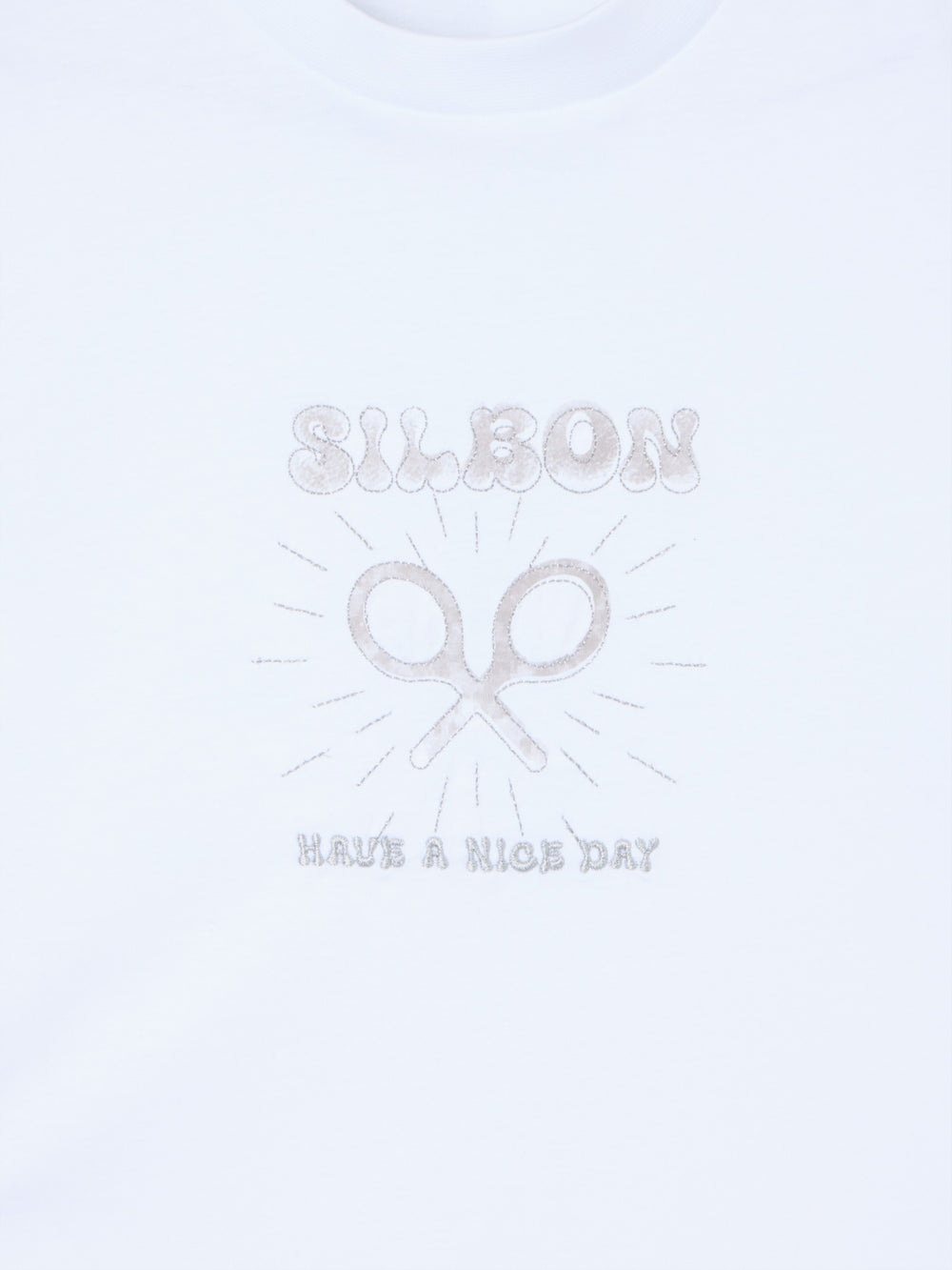 Camiseta woman roll out have a nice day blanca