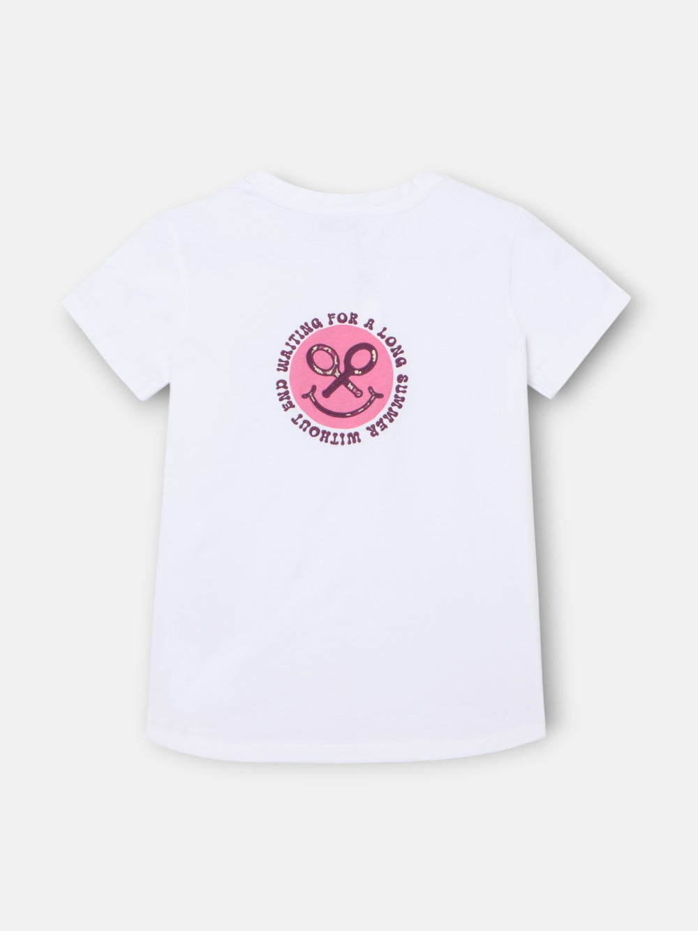 T-shirt femme smile imprimé blanc