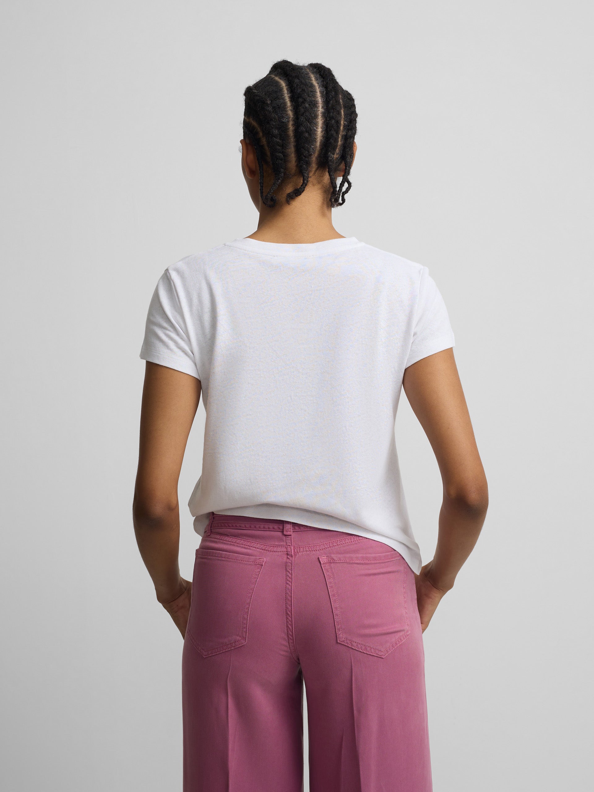 Camiseta woman bolsillo raqueta blanca