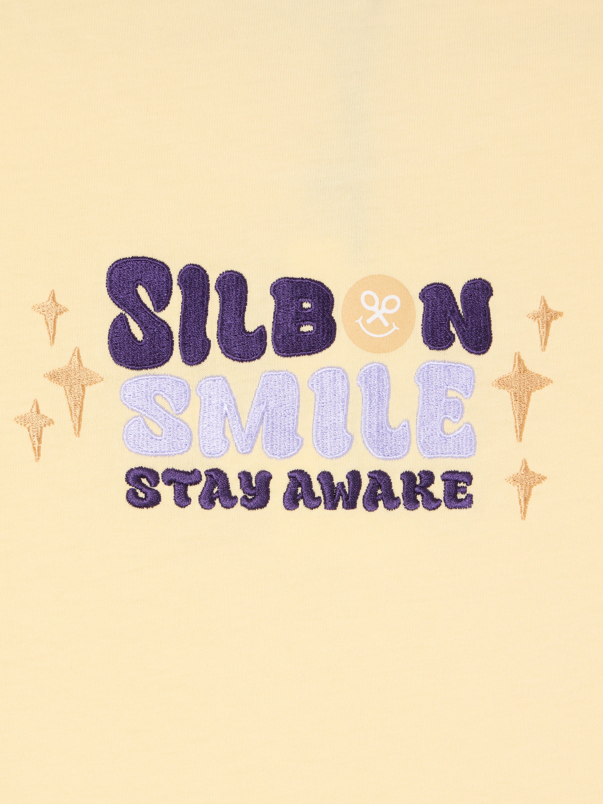 T-shirt femme Silbon smile jaune