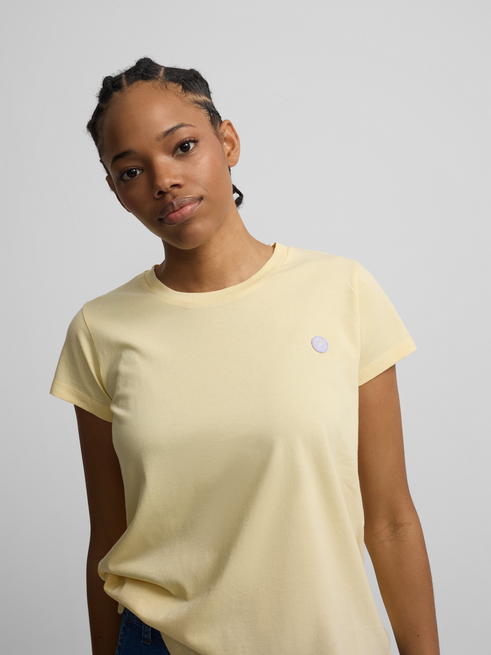 T-shirt femme Silbon smile jaune