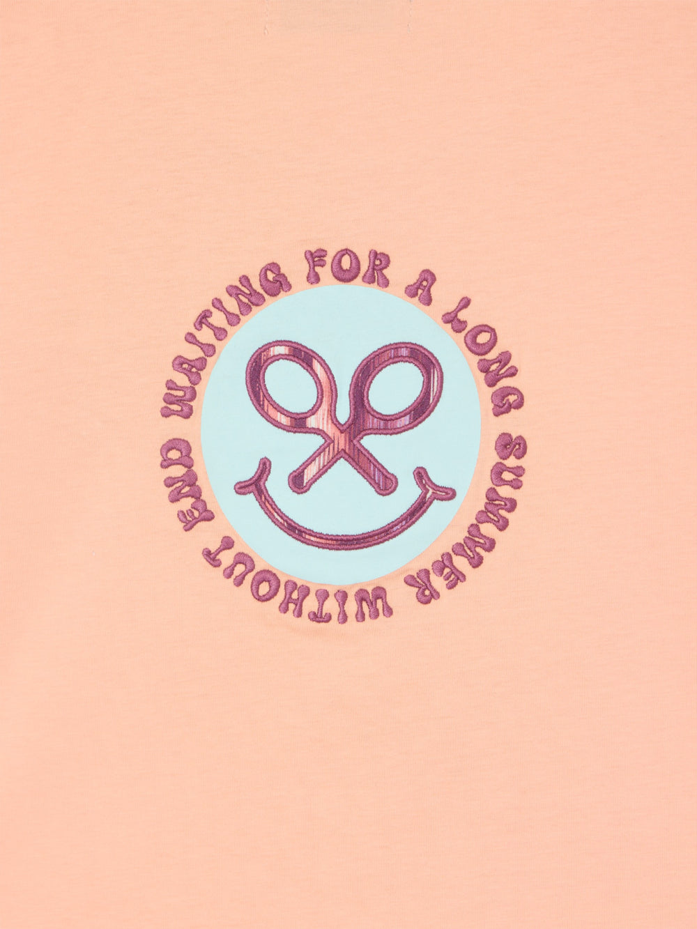 T-shirt femme smile imprimé orange