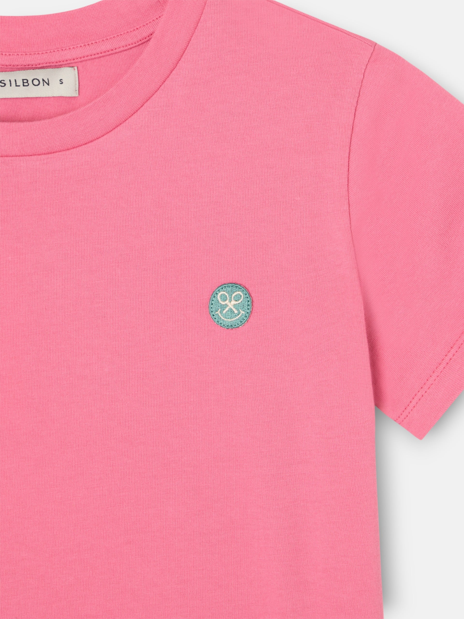 Camiseta woman silbon smile rosa