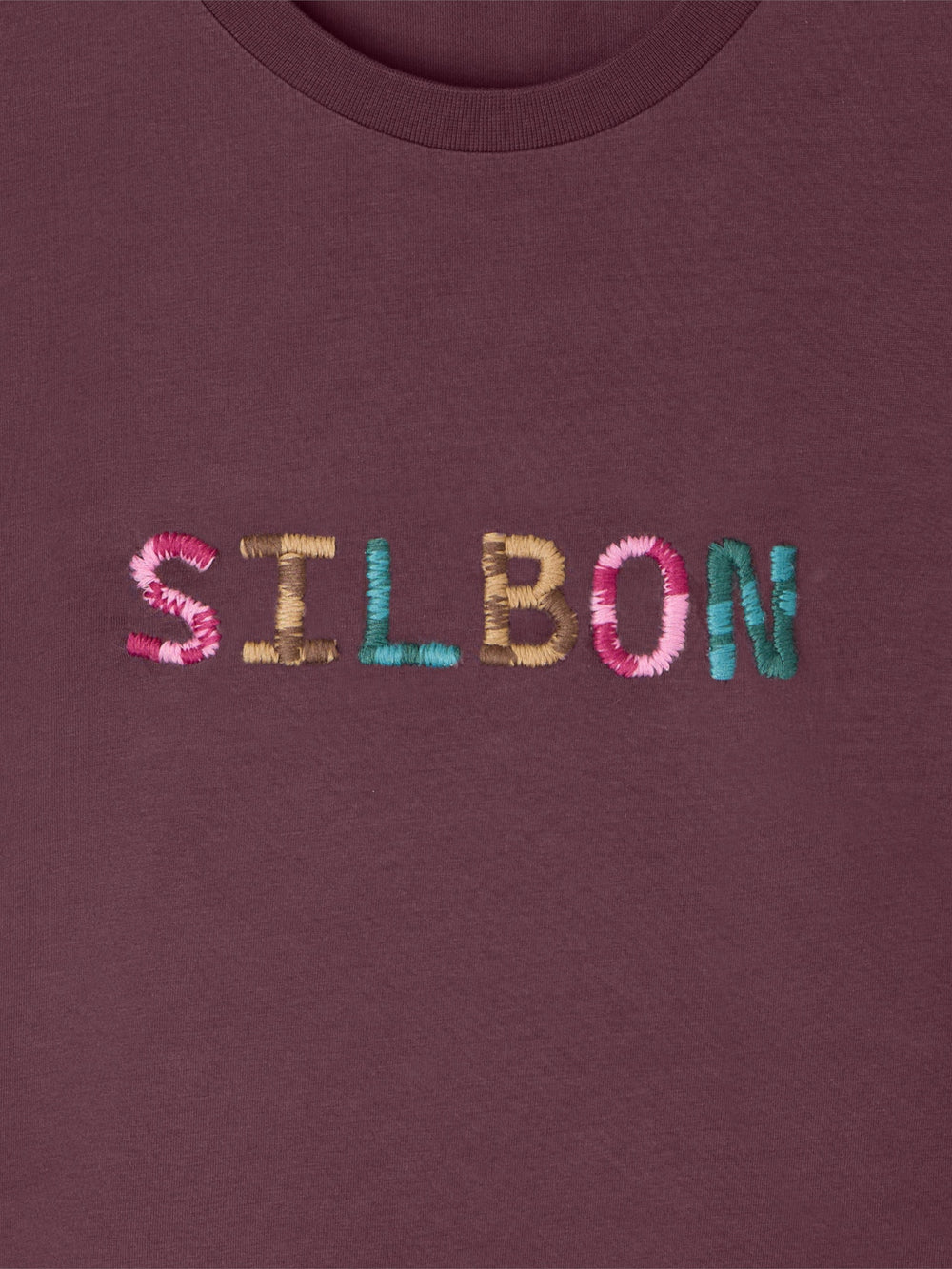 Camiseta woman silbon garabateado morada