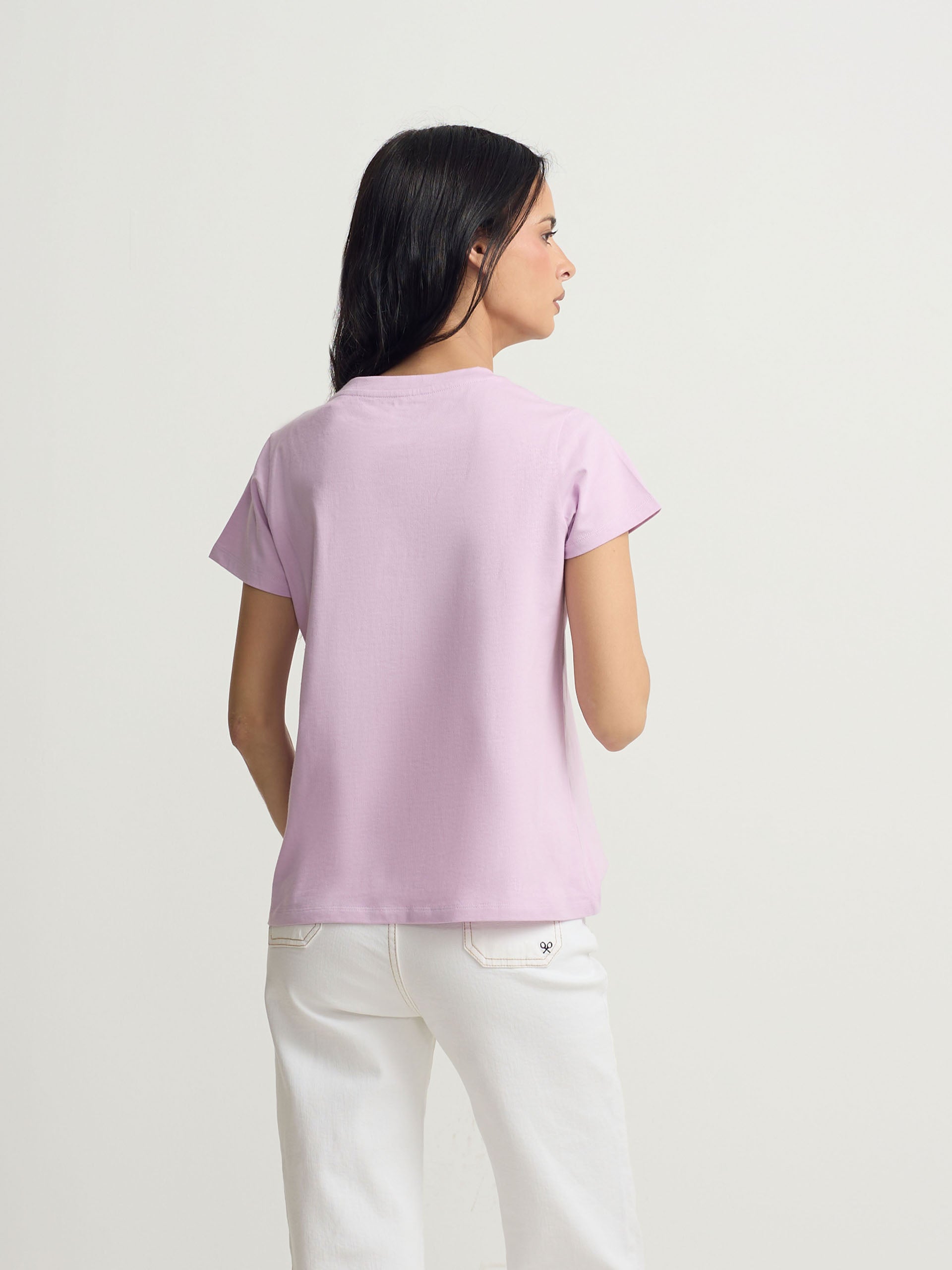 T-shirt mulher paradiso roxa
