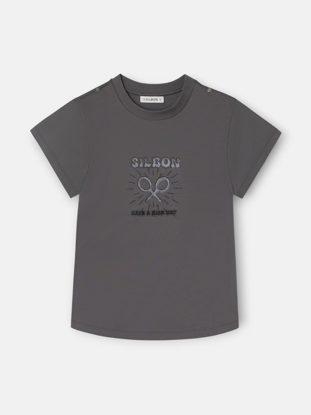 Camiseta woman roll out have a nice day negra