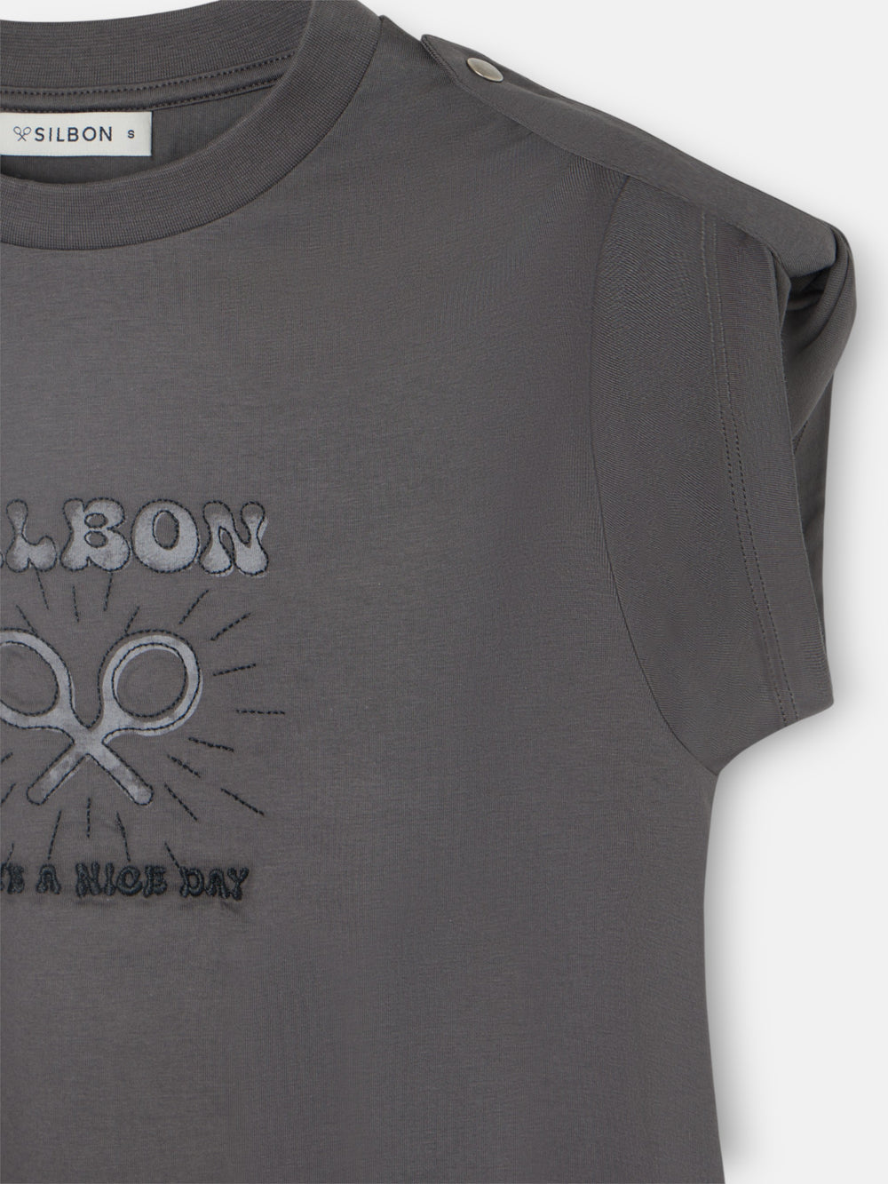 Camiseta woman roll out have a nice day negra