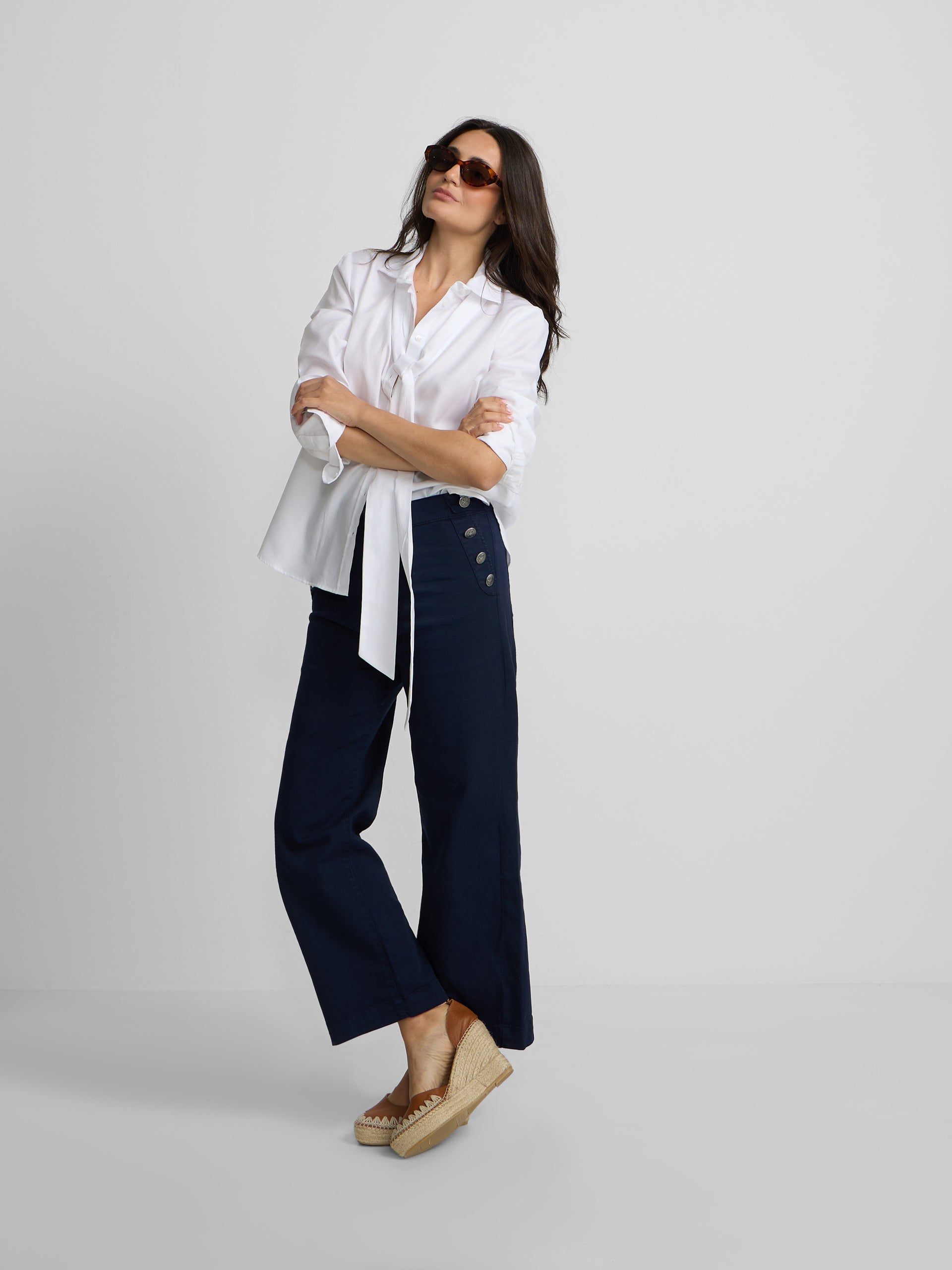 White tie shirt