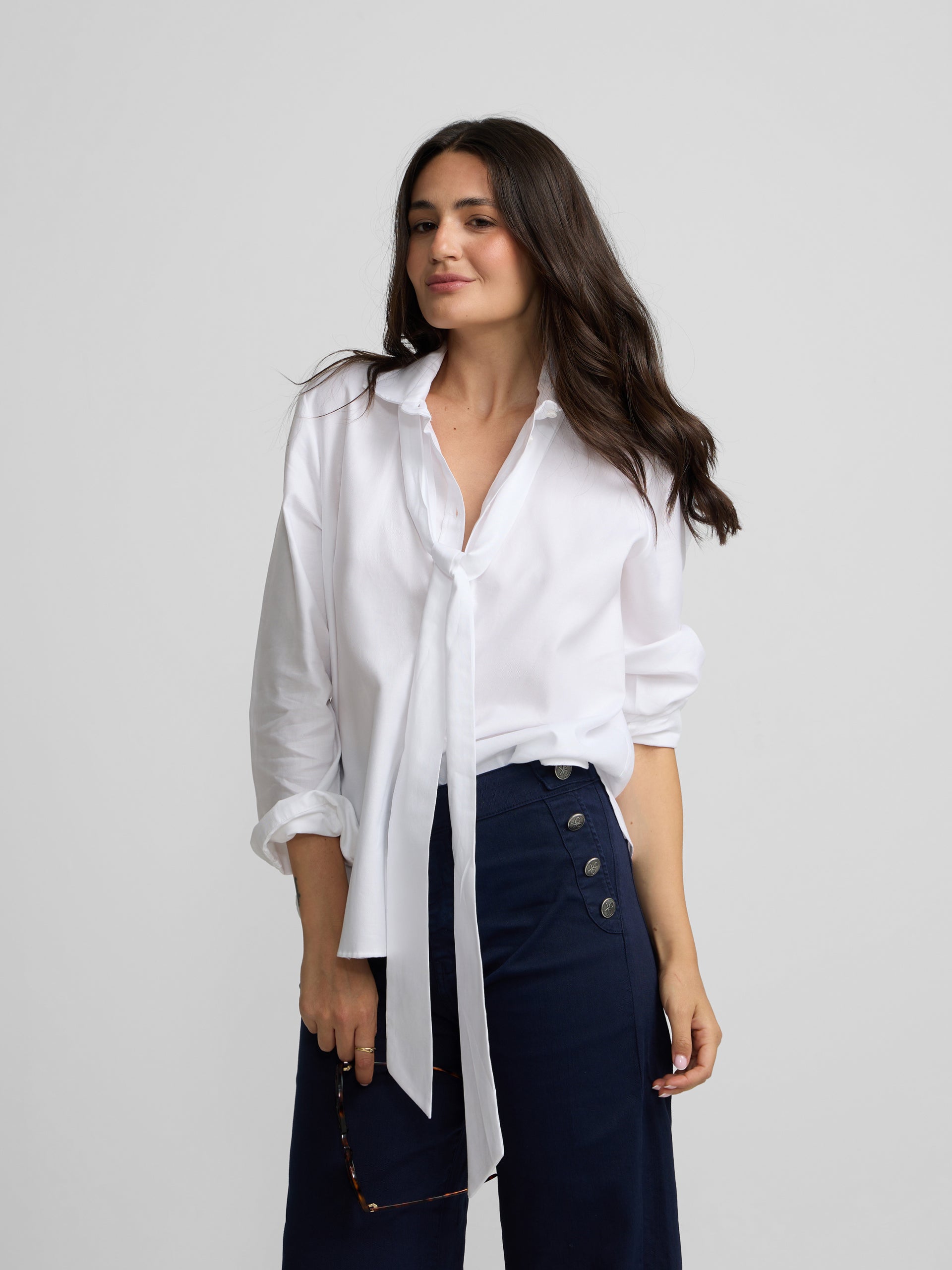 White tie shirt