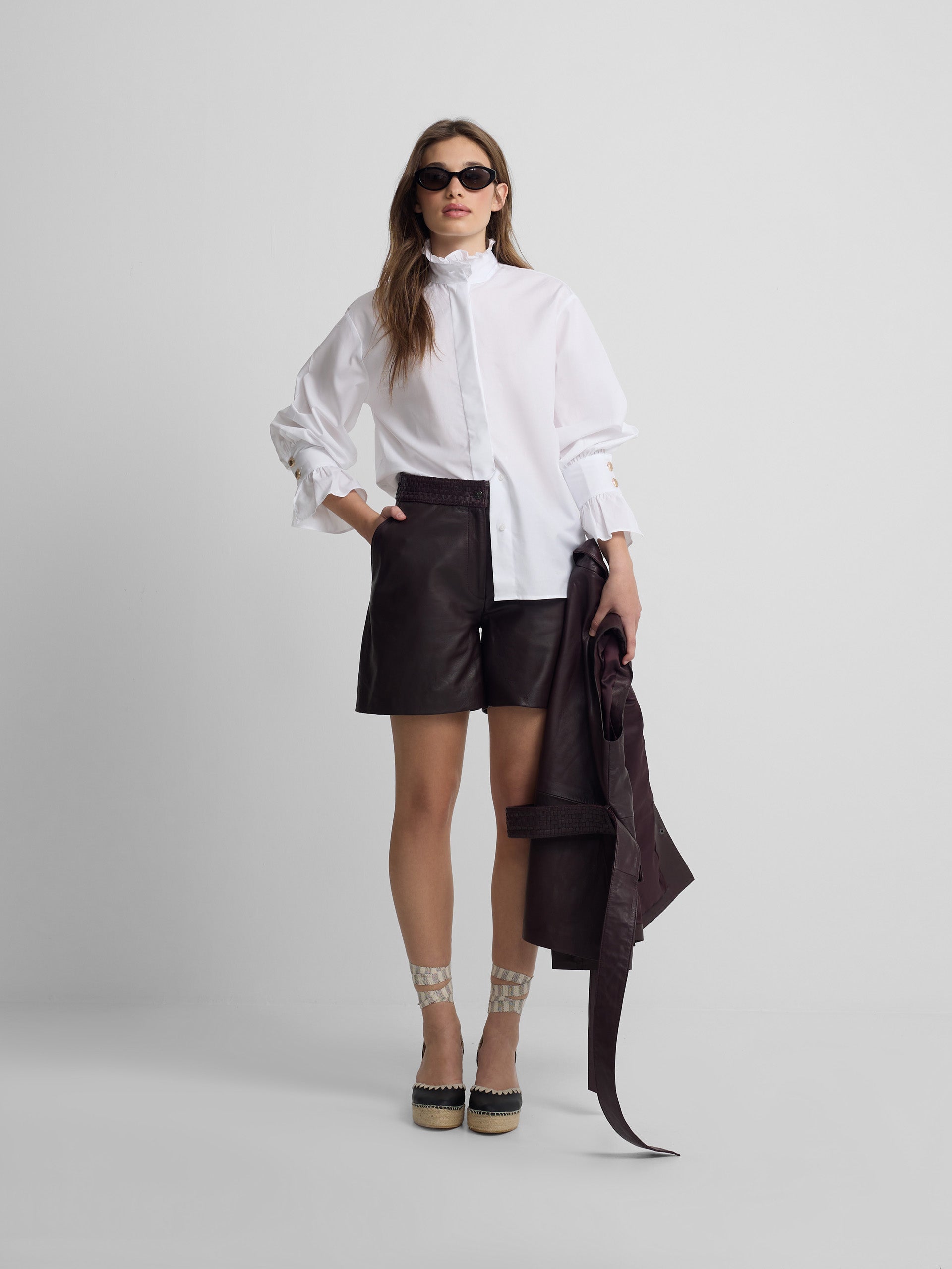 White shirt with cuff detail