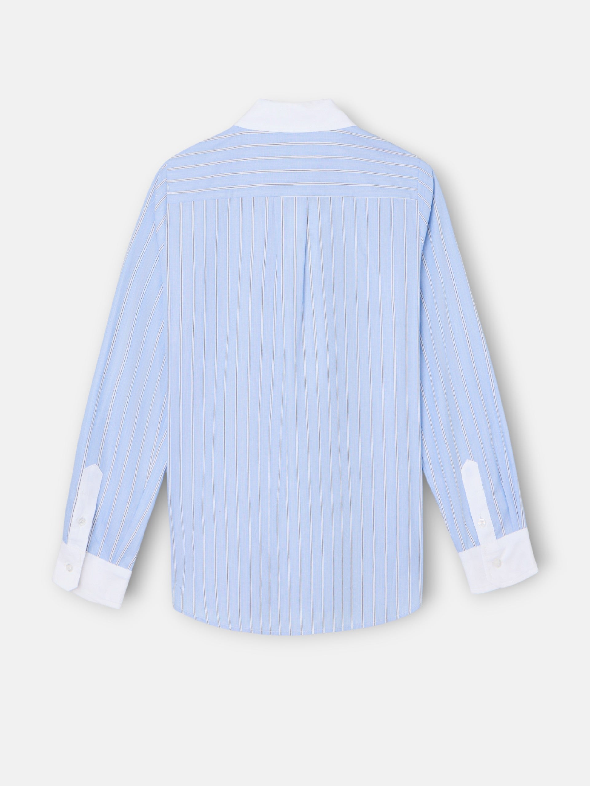 Light blue striped structured shirt