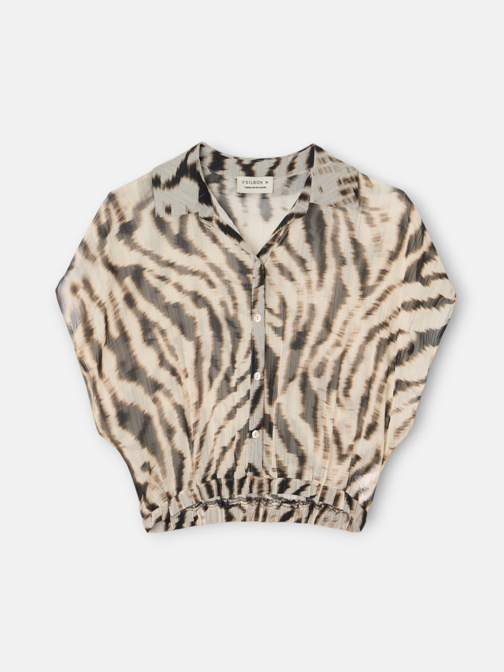 Blouse imprimé animal noir