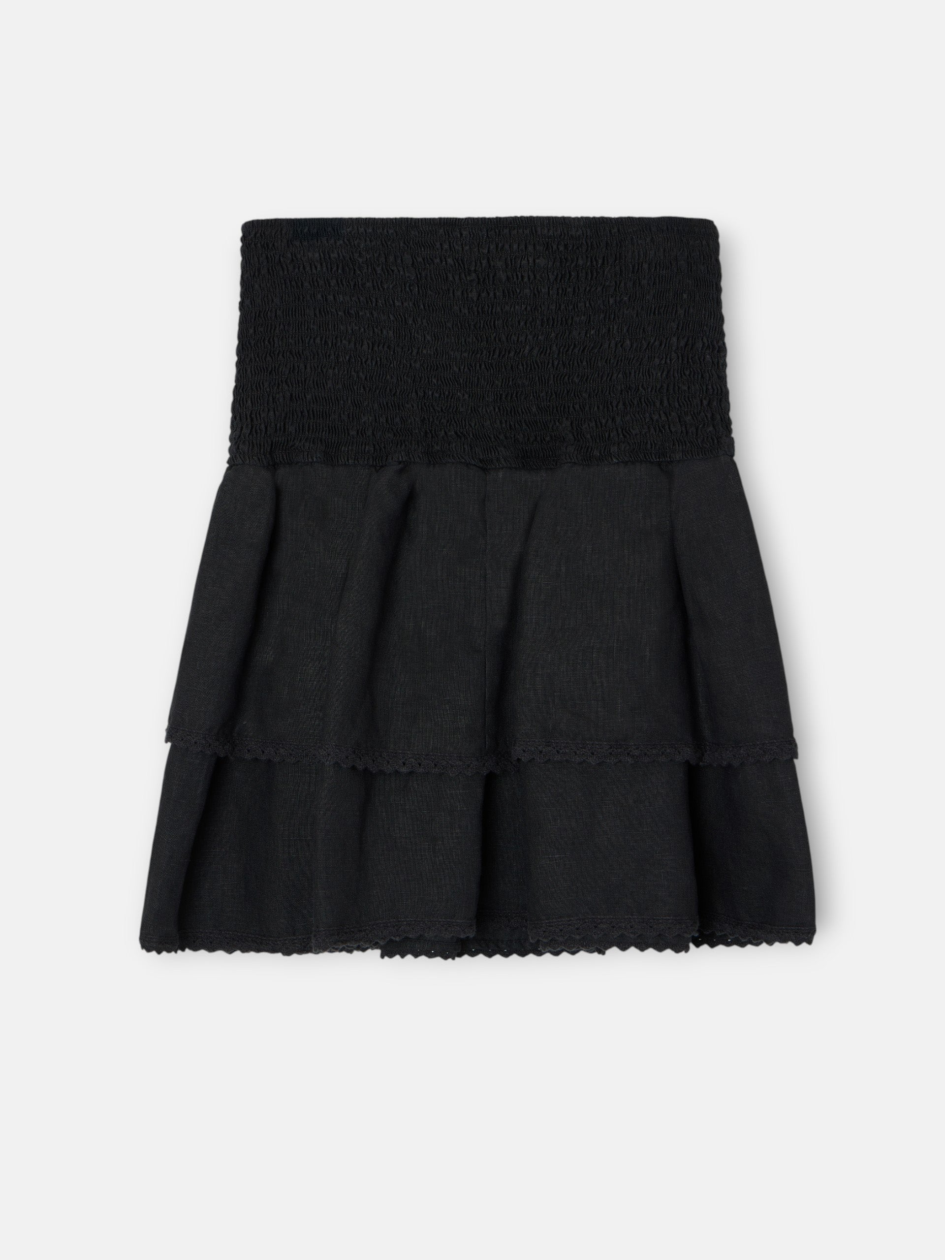 Falda mini lino negra